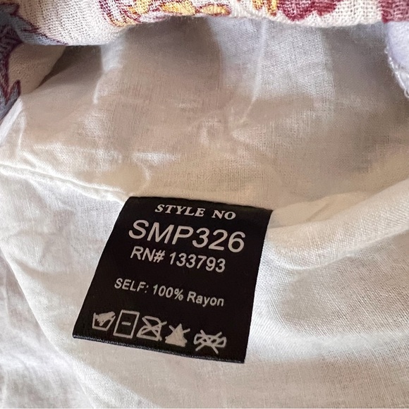 POL Womens Spring Garden Wide Leg Jumpsuit S Multicolor Floral Boho Patchwork - Picture 8 of 8